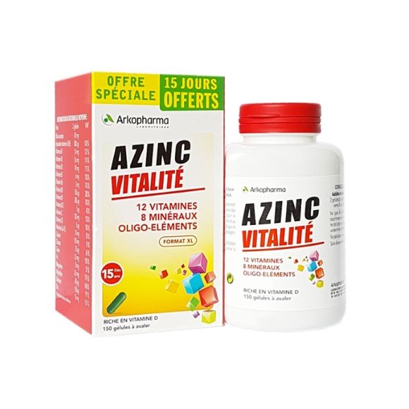 Azinc vitalité Arkopharma - boîte de 150 gélules (15 jours offerts)