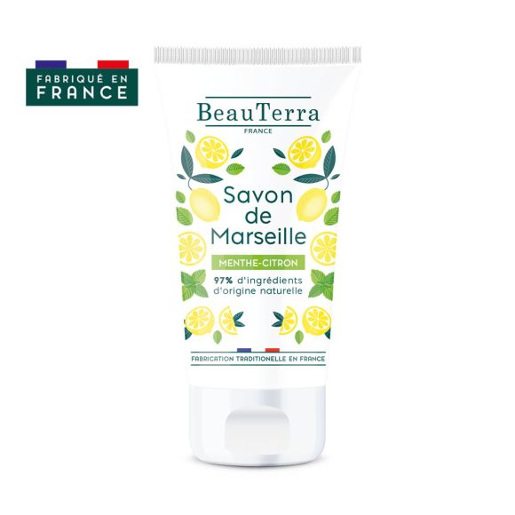 Savon de Marseille menthe-citron Beauterra - Tube de 100 ml