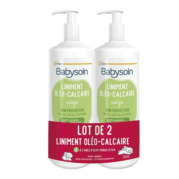 Babysoin Liniment oléo-calcaire Cooper - lot de 2 flacons-pompe de 750ml