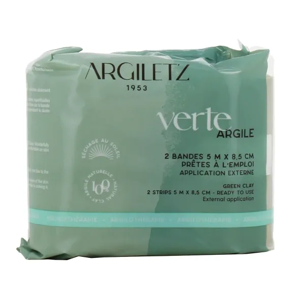 Bande argile verte prête à l'emploi Argiletz - 2 bandes de 5m x 8,5cm