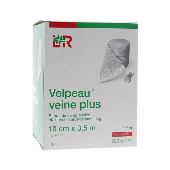 Bande de compression veine plus légère sans latex Velpeau - 1 bande de 10cm x 3,5m