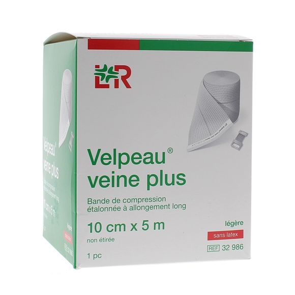 Bande de compression veine plus légère sans latex Velpeau - 1 bande de 10cmx5m