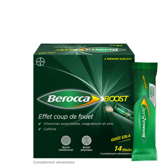 Berocca Boost Goût Cola 14 sticks Effet coup de fouet