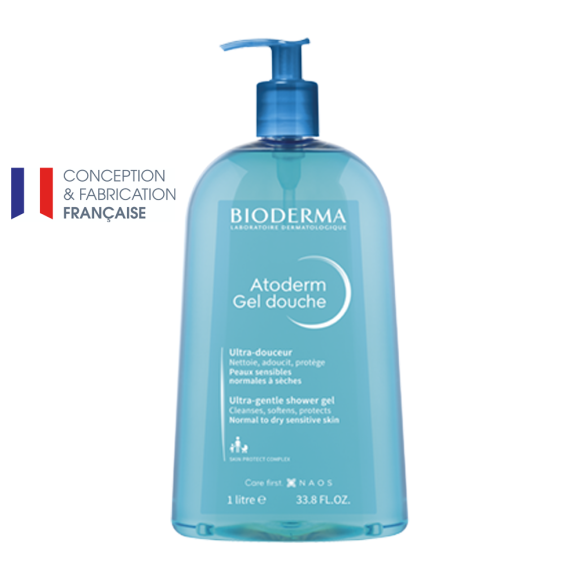 Atoderm gel douche nettoyant douceur Bioderma - flacon de 1 L