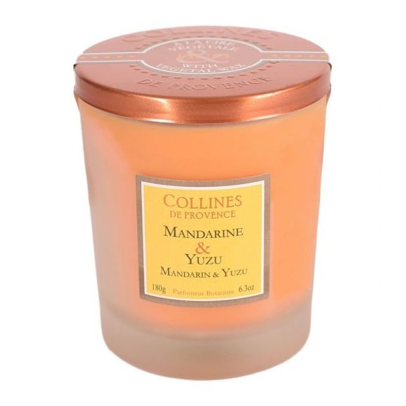 Bougie parfumée Mandarine & Yuzu Collines de Provence - bougie de 180g