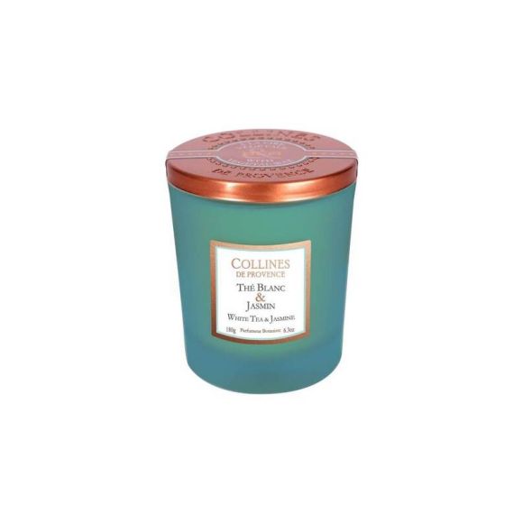 Bougie parfumée Thé Blanc & Jasmin Collines de Provence - bougie de 180g