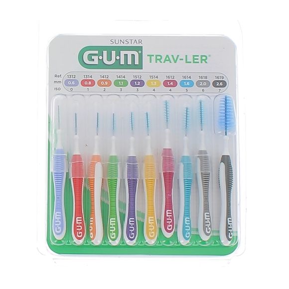 Brossettes interdentaires Trav-Ler GUM - lot de 10 brossettes