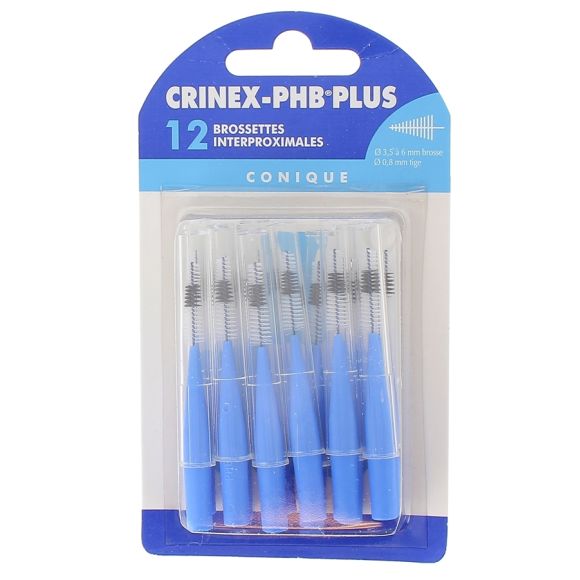 Brossettes interdentaires conique phb plus Crinex - 12 brossettes