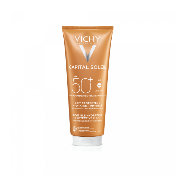 Capital Soleil Lait protecteur hydratant invisible SPF50+ Vichy - tube de 300 ml