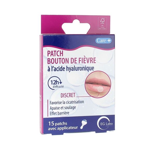 Care+ Patch boutons de fièvre EG Labo - boîte de 15 patchs