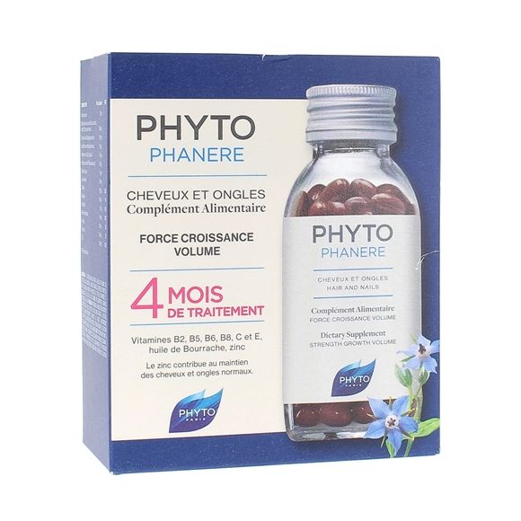 Phytophanère Cheveux et Ongles Phyto - lot de 2x120 capsules