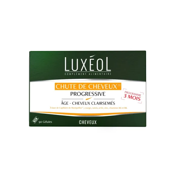 Chute de cheveux progressive Luxéol - boîte de 90 gélules