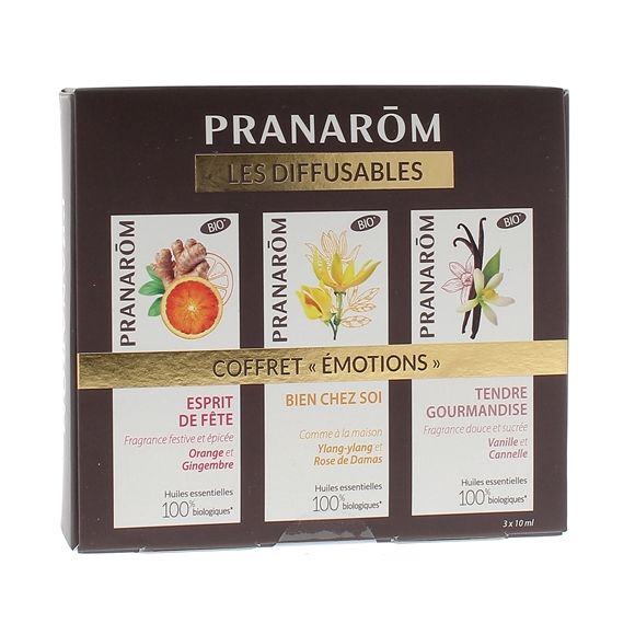 Coffret Emotions Les Diffusables Pranarom - coffret de 3 flacons de 10ml