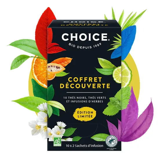 Coffret découverte des thés Choice - boite de 10x2 sachets d'infusion