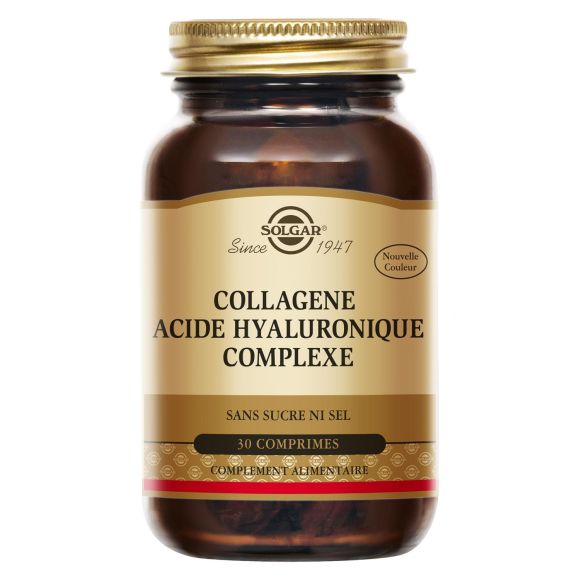 Collagene Acide Hyaluronique Complexe Solgar - boîte de 30 comprimés