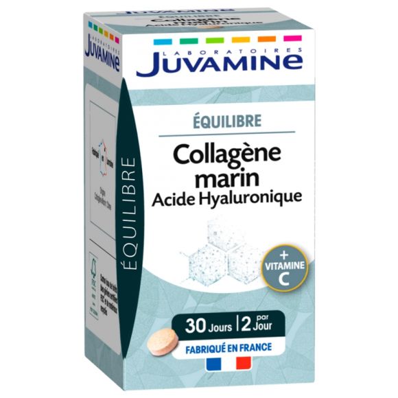 Collagène marin acide hyaluronique Juvamine - boite de 60 comprimés