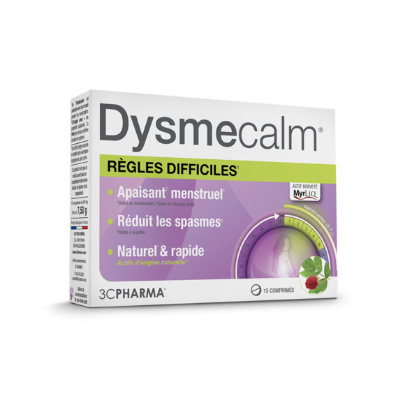 Dysmecalm règles difficiles 3C Pharma - boite de 15 comprimés