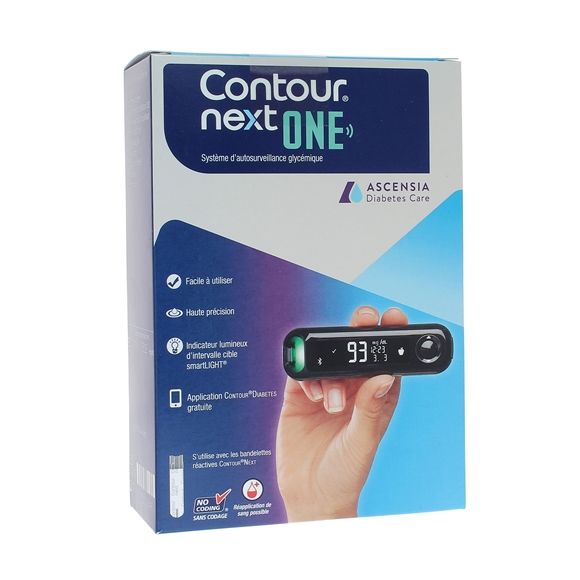 Contour Next One Système d'auto surveillance glycémique Ascensia Diabetes Care - un kit