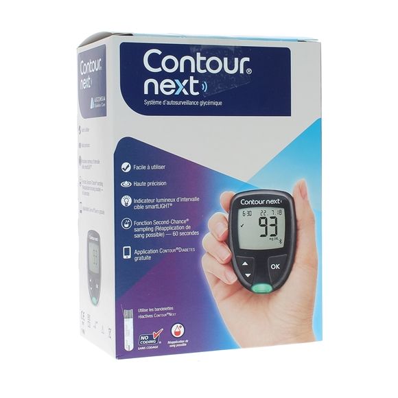 Contour Next Système d'autosurveillance glycémique Ascensia Diabetes Care - un kit