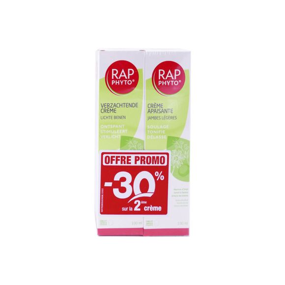 Crème apaisante jambes légères Rap phyto - lot de 2 tubes de 100ml