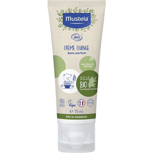 Crème change bio sans parfum Mustela - tube de 75 ml