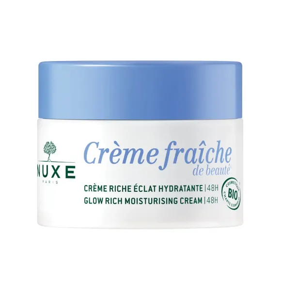 Crème fraîche de beauté riche éclat hydratante bio Nuxe - pot de 50ml