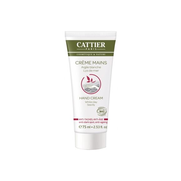 Crème mains anti-tâches anti-âge BIO Cattier - tube de 75 ml