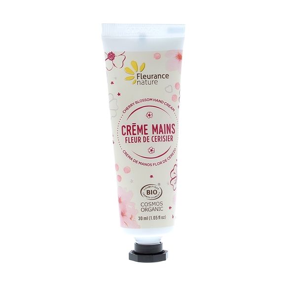 Crème mains fleur de cerisier bio Fleurance nature - tube de 30 ml