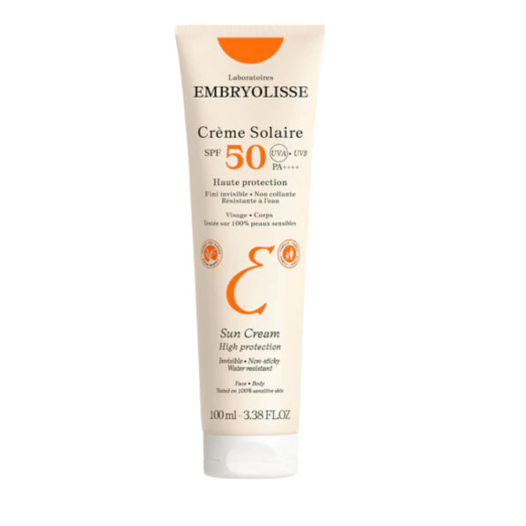 Crème solaire SPF50+ haute protection Embryolisse - tube de 100ml