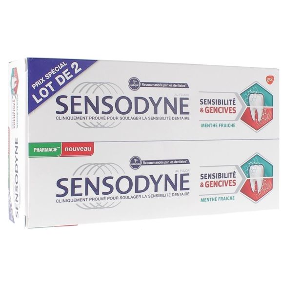 Dentifrice Sensibilité et Gencives Sensodyne - lot de 2x75 ml