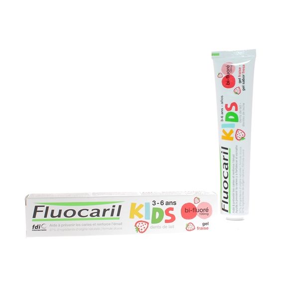 Dentifrice kids 3-6 ans arôme fraise Fluocaril - tube de 50 ml