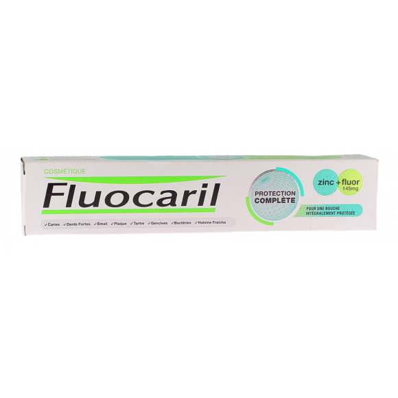 Dentifrice protection complète zinc+fluor Fluocaril - tube de 75ml