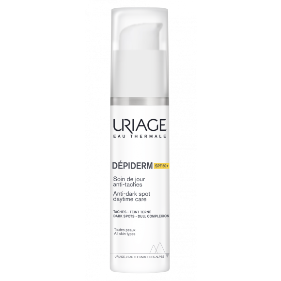 Dépiderm soin de jour anti-taches SPF 50+ Uriage - flacon-pompe de 30 ml