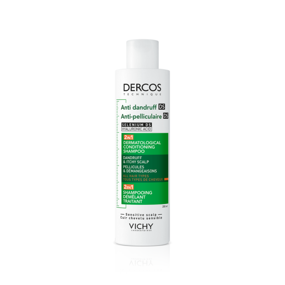 Dercos shampooing antipelliculaire démêlant traitant 2en1 Vichy - flacon de 200ml