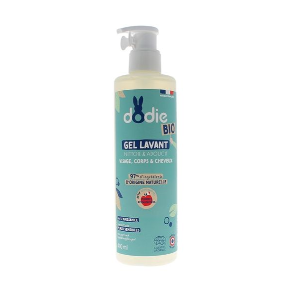 Gel lavant bio Dodie - flacon pompe de 400ml