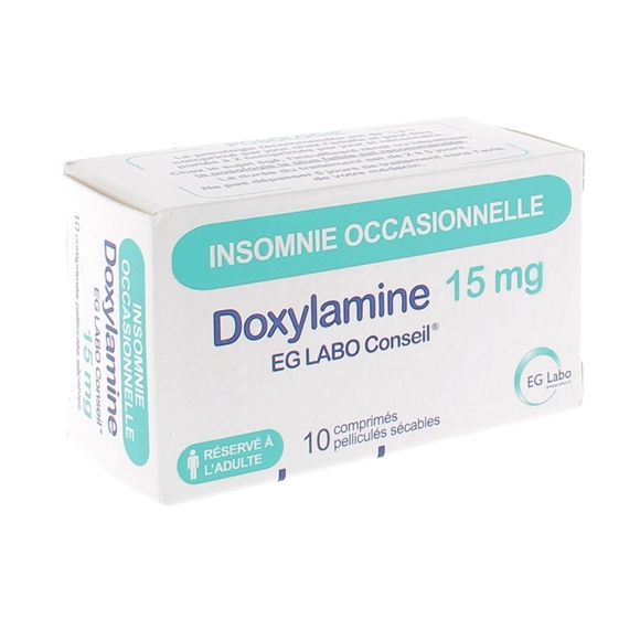 Doxylamine 15 mg EG Labo Conseil - boite de 10 comprimés