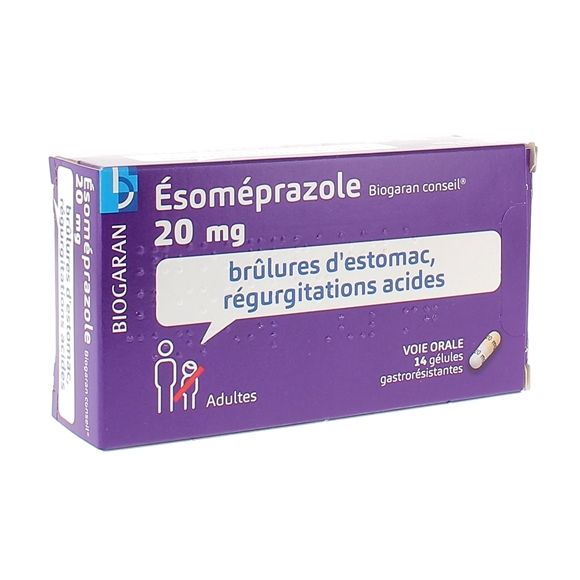 Esoméprazole 20 mg Biogaran Conseil - 14 gélules gastrorésistantes