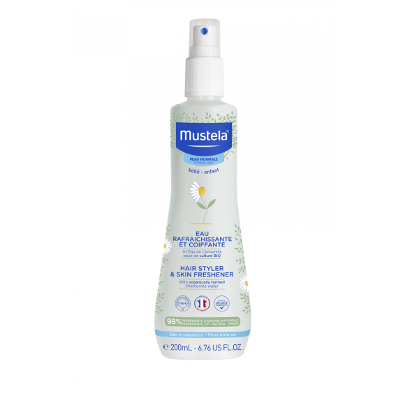 Eau rafraîchissante et coiffante Mustela - spray de 200 ml