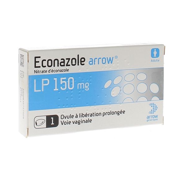 Econazole 150 mg Arrow - boîte de 1 ovule à libération prolongée