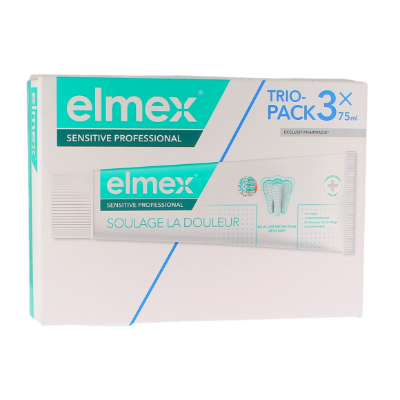 Elmex sensitive professional dentifrice - lot de 3 tubes de 75 ml