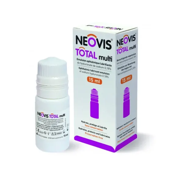 Neovis total multi Émulsion ophtalmique lubrifiante Horus pharma - flacon de 15 ml