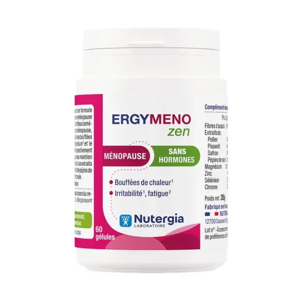 ErgyMeno Zen ménopause Nutergia - pot de 60 gélules