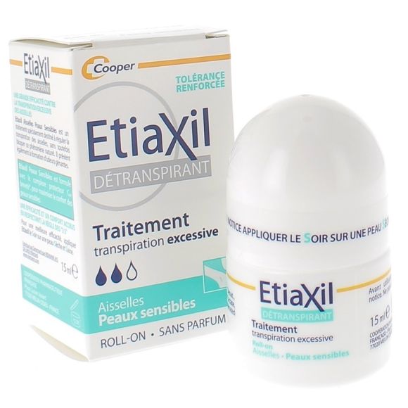 Etiaxil détranspirant aisselles peaux sensibles Cooper - roll-on de 15ml