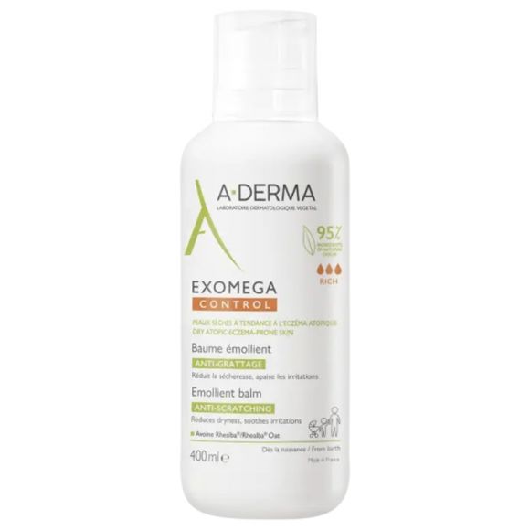 Exomega Control Baume émollient A-Derma - flacon de 400 ml