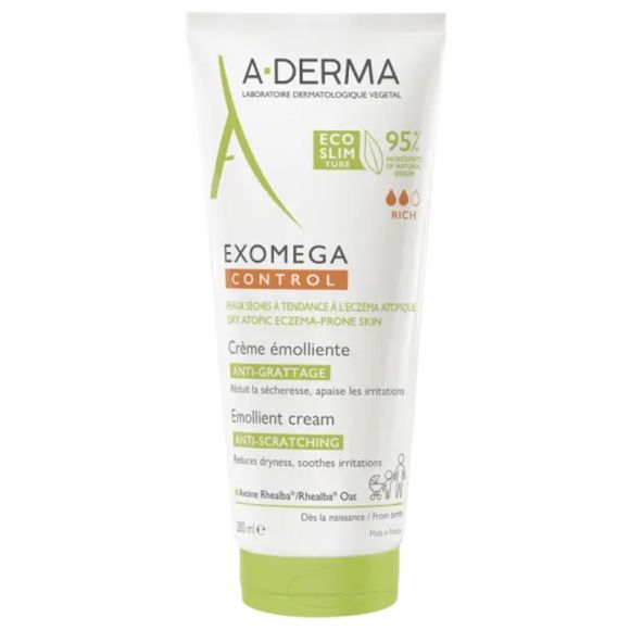 Exomega Control Crème émolliente A-Derma - tube de 200 ml