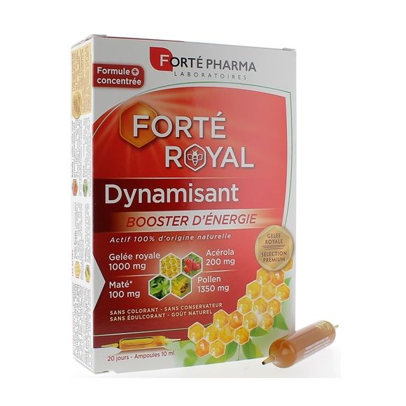 Forté Royal Gelée royale dynamisant Forté Pharma - 20 ampoules de 10ml