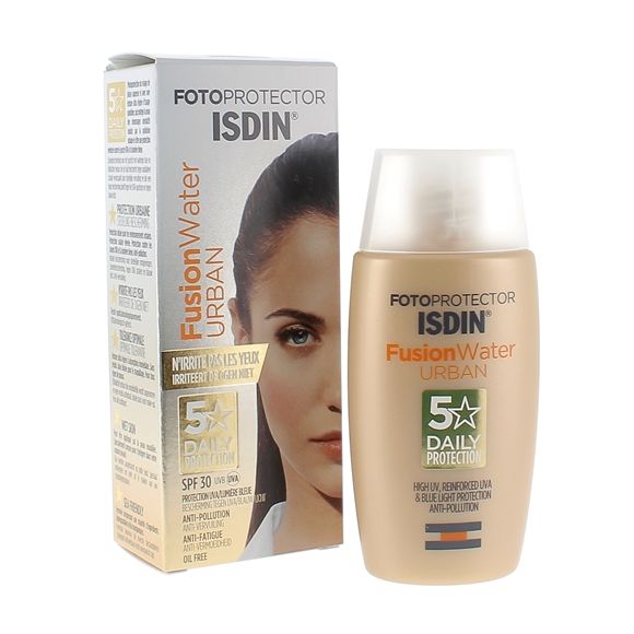 Fotoprotector Fusion Water Urban protection solaire visage SPF 30 Isdin - flacon de 50 ml