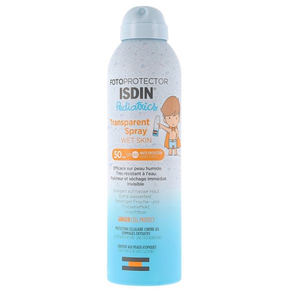 Fotoprotector Pediatrics Spray Transparent Wet Skin SPF50 Isdin - Spray de 250ml