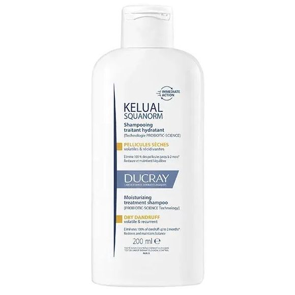 Kélual Squanorm shampooing traitant hydratant pellicules sèches Ducray - tube de 200ml