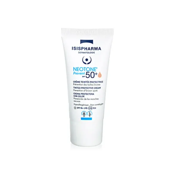 Neotone Prevent Crème teintée protectrice SPF50+ teinte médium Isispharma - tube de 30ml